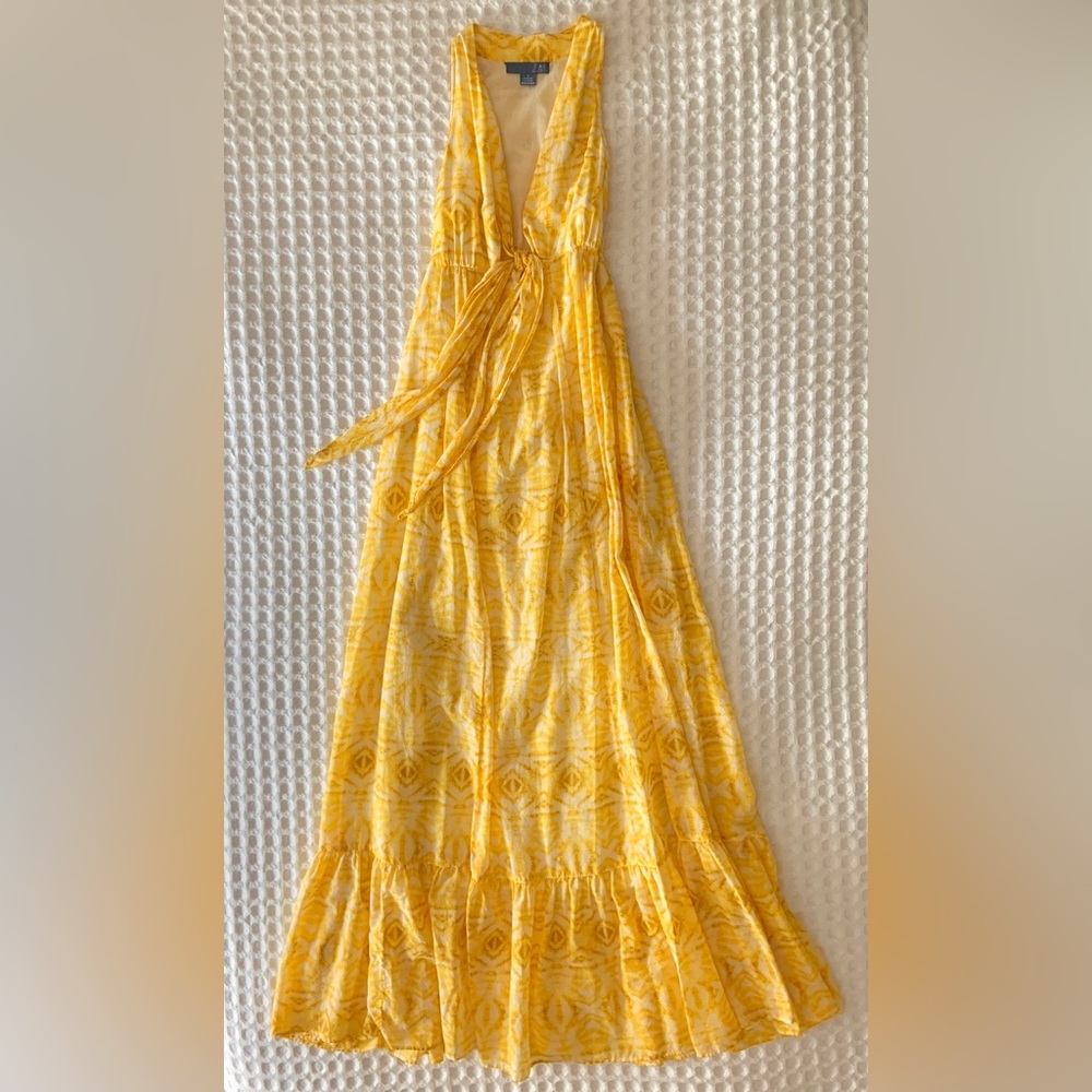 dil from Anthropologie Cotton Silk Blend Maxi Halter Dress 4